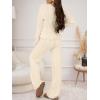 imageANRABESS Womens Fuzzy Fleece Pajama Set 2 Piece Outfits Lounge Knit Oversized Sweater Pj Sets 2025 Fall Winter LoungewearBeige