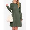imageANRABESS Womens Long Sleeve Dress 2025 Fall Casual Elastic Waist Short Mini T Shirt Dresses with Pockets Travel OutfitsArmy Green
