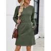 imageANRABESS Womens Long Sleeve Dress 2025 Fall Casual Elastic Waist Short Mini T Shirt Dresses with Pockets Travel OutfitsArmy Green
