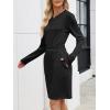 imageANRABESS Womens Long Sleeve Dress 2025 Fall Casual Elastic Waist Short Mini T Shirt Dresses with Pockets Travel OutfitsBlack