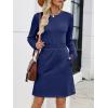 imageANRABESS Womens Long Sleeve Dress 2025 Fall Casual Elastic Waist Short Mini T Shirt Dresses with Pockets Travel OutfitsNavy Blue
