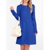 imageANRABESS Womens Long Sleeve Dress 2025 Fall Casual Elastic Waist Short Mini T Shirt Dresses with Pockets Travel OutfitsRoyal Blue