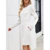 imageANRABESS Womens Long Sleeve Dress 2025 Fall Casual Elastic Waist Short Mini T Shirt Dresses with Pockets Travel OutfitsWhite