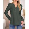 imageANRABESS Womens Long Sleeve Henley Tops Waffle Knit Tunics Shirts Dressy Casual Blouses Cute TShirts 2025 Fall OutfitArmy Green