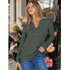 imageANRABESS Womens Long Sleeve Henley Tops Waffle Knit Tunics Shirts Dressy Casual Blouses Cute TShirts 2025 Fall OutfitArmy Green