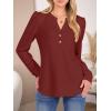 imageANRABESS Womens Long Sleeve Henley Tops Waffle Knit Tunics Shirts Dressy Casual Blouses Cute TShirts 2025 Fall OutfitBirck Red