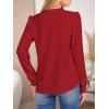 imageANRABESS Womens Long Sleeve Henley Tops Waffle Knit Tunics Shirts Dressy Casual Blouses Cute TShirts 2025 Fall OutfitBright Red