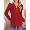 imageANRABESS Womens Long Sleeve Henley Tops Waffle Knit Tunics Shirts Dressy Casual Blouses Cute TShirts 2025 Fall OutfitBright Red