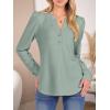 imageANRABESS Womens Long Sleeve Henley Tops Waffle Knit Tunics Shirts Dressy Casual Blouses Cute TShirts 2025 Fall OutfitLight Green