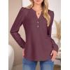 imageANRABESS Womens Long Sleeve Henley Tops Waffle Knit Tunics Shirts Dressy Casual Blouses Cute TShirts 2025 Fall OutfitMauve