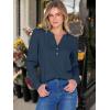 imageANRABESS Womens Long Sleeve Henley Tops Waffle Knit Tunics Shirts Dressy Casual Blouses Cute TShirts 2025 Fall OutfitNavy Blue