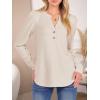imageANRABESS Womens Long Sleeve Henley Tops Waffle Knit Tunics Shirts Dressy Casual Blouses Cute TShirts 2025 Fall OutfitParchment