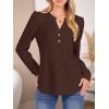 imageANRABESS Womens Long Sleeve Henley Tops Waffle Knit Tunics Shirts Dressy Casual Blouses Cute TShirts 2025 Fall OutfitRed Brown