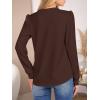 imageANRABESS Womens Long Sleeve Henley Tops Waffle Knit Tunics Shirts Dressy Casual Blouses Cute TShirts 2025 Fall OutfitRed Brown