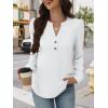 imageANRABESS Womens Long Sleeve Henley Tops Waffle Knit Tunics Shirts Dressy Casual Blouses Cute TShirts 2025 Fall OutfitWhite