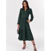 imageANRABESS Womens Long Sleeve Maxi Dresses 2025 Fall Casual V Neck Flowy Tiered Boho Modest Trendy Vacation Dress with PocketsDark Green