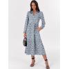 imageANRABESS Womens Long Sleeve Maxi Dresses 2025 Fall Casual V Neck Flowy Tiered Boho Modest Trendy Vacation Dress with PocketsFloral Blue