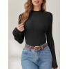 imageANRABESS Womens Long Sleeve Mock Neck Lightweight Sweater Rib Knit Slim Fit 2025 Fall Winter Casual Basic Pullover TopsBlack