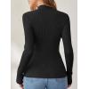 imageANRABESS Womens Long Sleeve Mock Neck Lightweight Sweater Rib Knit Slim Fit 2025 Fall Winter Casual Basic Pullover TopsBlack