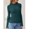 imageANRABESS Womens Long Sleeve Mock Neck Lightweight Sweater Rib Knit Slim Fit 2025 Fall Winter Casual Basic Pullover TopsDark Green