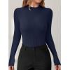 imageANRABESS Womens Long Sleeve Mock Neck Lightweight Sweater Rib Knit Slim Fit 2025 Fall Winter Casual Basic Pullover TopsNavy Blue