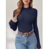 imageANRABESS Womens Long Sleeve Mock Neck Lightweight Sweater Rib Knit Slim Fit 2025 Fall Winter Casual Basic Pullover TopsNavy Blue