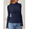imageANRABESS Womens Long Sleeve Mock Neck Lightweight Sweater Rib Knit Slim Fit 2025 Fall Winter Casual Basic Pullover TopsNavy Blue