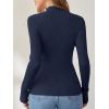 imageANRABESS Womens Long Sleeve Mock Neck Lightweight Sweater Rib Knit Slim Fit 2025 Fall Winter Casual Basic Pullover TopsNavy Blue