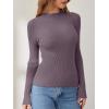 imageANRABESS Womens Long Sleeve Mock Neck Lightweight Sweater Rib Knit Slim Fit 2025 Fall Winter Casual Basic Pullover TopsPurple