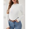 imageANRABESS Womens Long Sleeve Mock Neck Lightweight Sweater Rib Knit Slim Fit 2025 Fall Winter Casual Basic Pullover TopsWhite