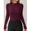 imageANRABESS Womens Long Sleeve Mock Neck Lightweight Sweater Rib Knit Slim Fit 2025 Fall Winter Casual Basic Pullover TopsWine Red