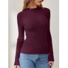 imageANRABESS Womens Long Sleeve Mock Neck Lightweight Sweater Rib Knit Slim Fit 2025 Fall Winter Casual Basic Pullover TopsWine Red