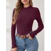 imageANRABESS Womens Long Sleeve Mock Neck Lightweight Sweater Rib Knit Slim Fit 2025 Fall Winter Casual Basic Pullover TopsWine Red