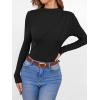 imageANRABESS Womens Long Sleeve Mock Neck Shirts Fitted Dressy Casual Blouse 2025 Fall Office Work Thermal TopsBlack
