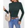 imageANRABESS Womens Long Sleeve Mock Neck Shirts Fitted Dressy Casual Blouse 2025 Fall Office Work Thermal TopsDeep Green