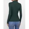 imageANRABESS Womens Long Sleeve Mock Neck Shirts Fitted Dressy Casual Blouse 2025 Fall Office Work Thermal TopsDeep Green