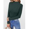 imageANRABESS Womens Long Sleeve Mock Neck Shirts Fitted Dressy Casual Blouse 2025 Fall Office Work Thermal TopsDeep Green