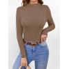 imageANRABESS Womens Long Sleeve Mock Neck Shirts Fitted Dressy Casual Blouse 2025 Fall Office Work Thermal TopsKhaki
