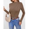 imageANRABESS Womens Long Sleeve Mock Neck Shirts Fitted Dressy Casual Blouse 2025 Fall Office Work Thermal TopsKhaki