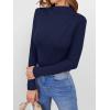 imageANRABESS Womens Long Sleeve Mock Neck Shirts Fitted Dressy Casual Blouse 2025 Fall Office Work Thermal TopsNavy Blue