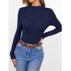 imageANRABESS Womens Long Sleeve Mock Neck Shirts Fitted Dressy Casual Blouse 2025 Fall Office Work Thermal TopsNavy Blue