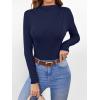 imageANRABESS Womens Long Sleeve Mock Neck Shirts Fitted Dressy Casual Blouse 2025 Fall Office Work Thermal TopsNavy Blue