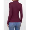 imageANRABESS Womens Long Sleeve Mock Neck Shirts Fitted Dressy Casual Blouse 2025 Fall Office Work Thermal TopsWine Red