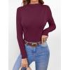 imageANRABESS Womens Long Sleeve Mock Neck Shirts Fitted Dressy Casual Blouse 2025 Fall Office Work Thermal TopsWine Red