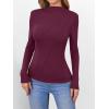 imageANRABESS Womens Long Sleeve Mock Neck Shirts Fitted Dressy Casual Blouse 2025 Fall Office Work Thermal TopsWine Red