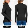 imageANRABESS Womens Long Sleeve Mock Neck Tops Slim Fitted Basic Layer Office Work Shirts 2025 Fall Outfits Y2K ClothesBlack