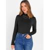imageANRABESS Womens Long Sleeve Mock Neck Tops Slim Fitted Basic Layer Office Work Shirts 2025 Fall Outfits Y2K ClothesBlack