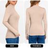 imageANRABESS Womens Long Sleeve Mock Neck Tops Slim Fitted Basic Layer Office Work Shirts 2025 Fall Outfits Y2K ClothesLight Khaki