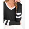 imageANRABESS Womens Long Sleeve Shirts V Neck Color Block Basic Tshirt 2025 Fall Casual Striped Tee Tunics Tops Trendy OutfitsBlack