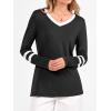 imageANRABESS Womens Long Sleeve Shirts V Neck Color Block Basic Tshirt 2025 Fall Casual Striped Tee Tunics Tops Trendy OutfitsBlack